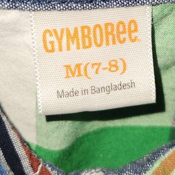 Lot of 2 Gymboree Shirts Plaid Button Down & Navy Polo sz 7/8 BIN G - Picture 3 of 10